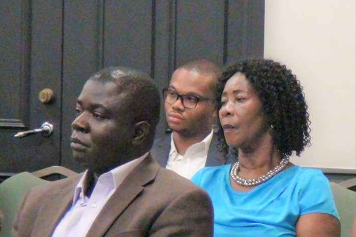 GNPC Director of Finance (blue) with other representatives of the GNPC Strategy Team
