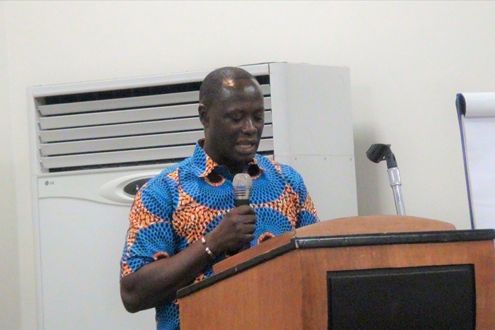 Minister of Petroleum, Hon. Kofi Buah delivering his speech