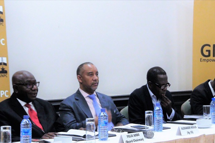 (L-R)Board Chairman - Felix Addo, Ag. CEO, Deputy CEO - Alexander Mould and Board Member - Worlanyo Amoah and Deputy CEO - Kwame Ntow